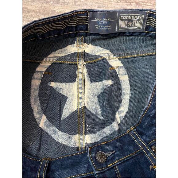 Converse One Star Flared Jeans Dark Wash Women’s Sz 12 - Picture 3 of 7